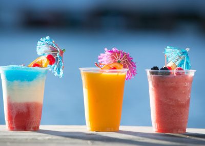 Three frozen cocktails