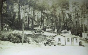 An old time picture of the original New Hampshire Lake Resort